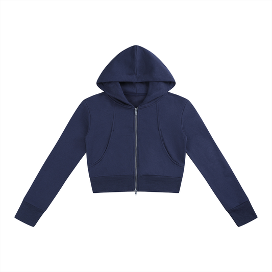 The Romana Crop Full Zip Hoodie