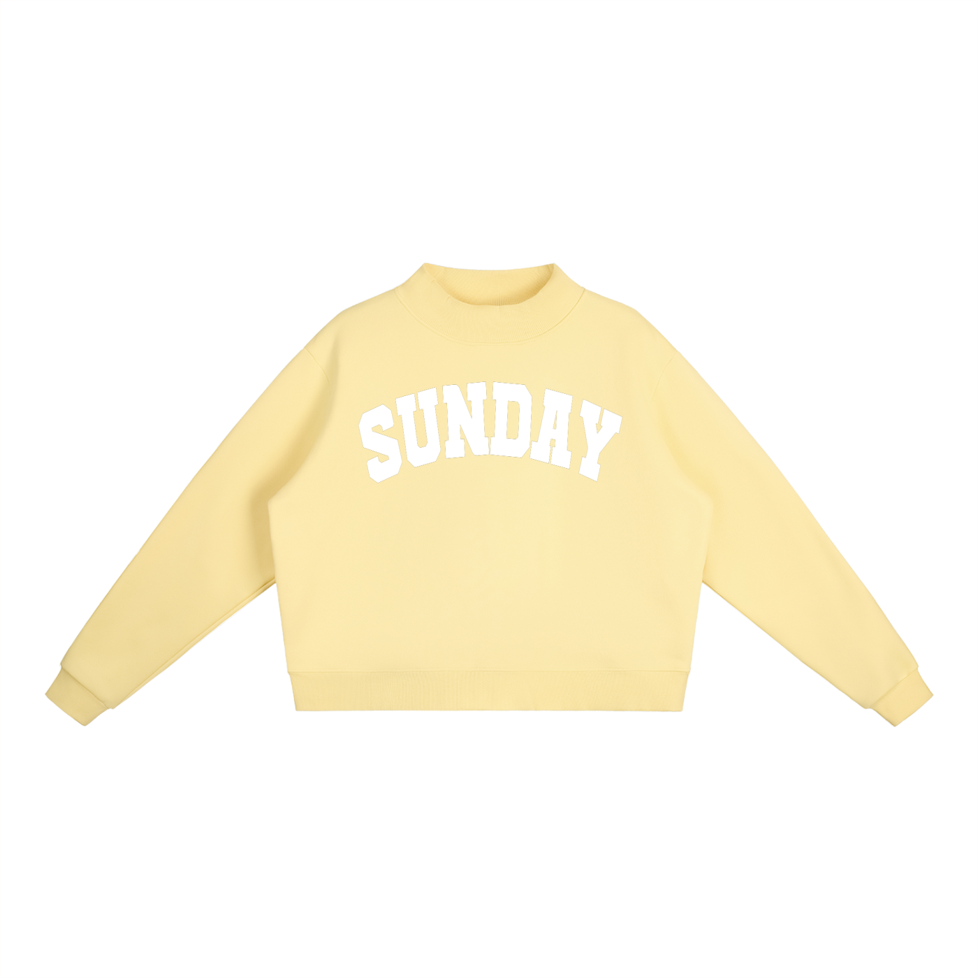 Sunday  Mock Neck Crew Sweatshirt