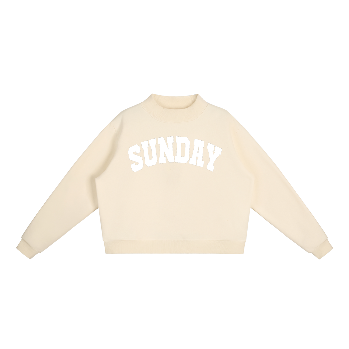 Sunday  Mock Neck Crew Sweatshirt