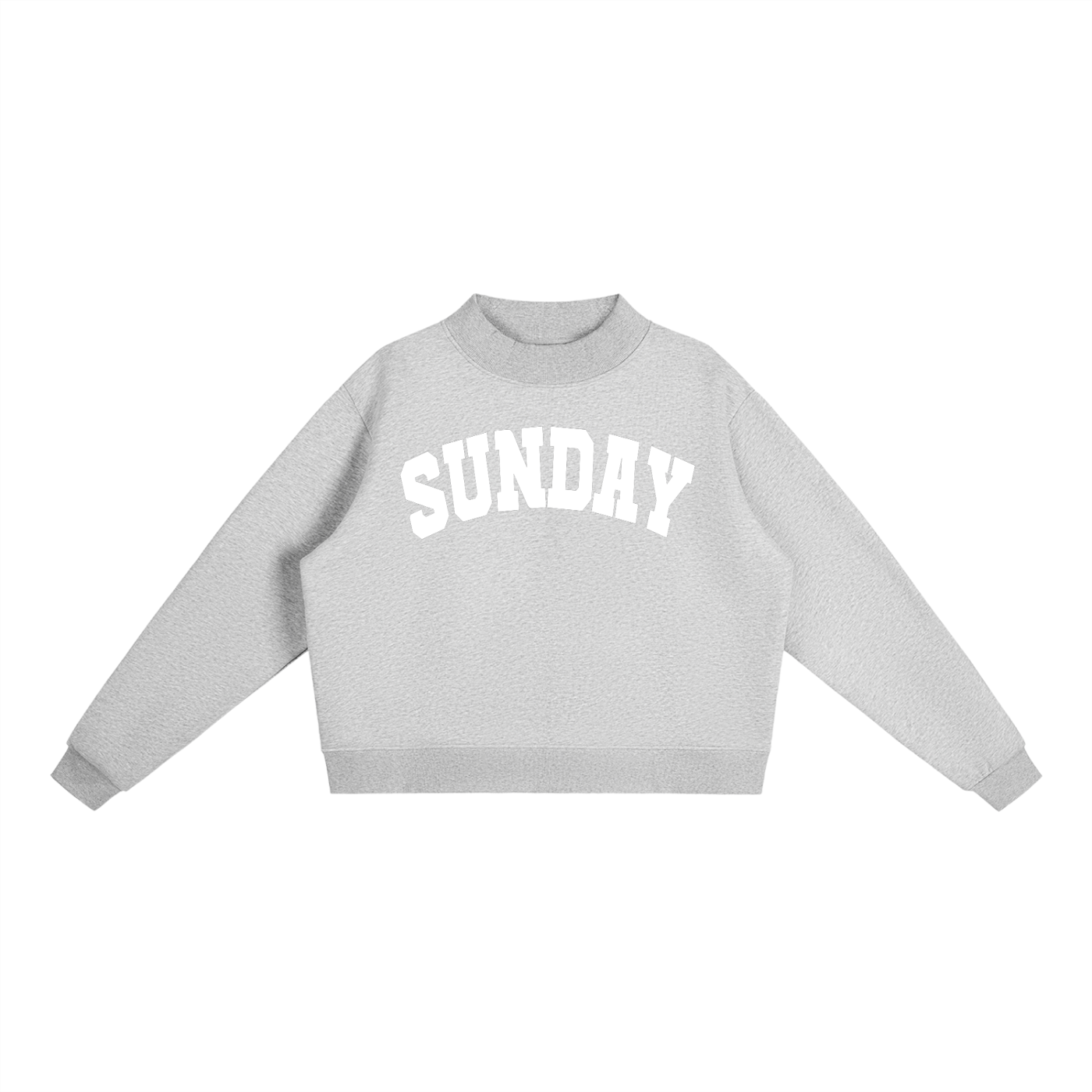 Sunday  Mock Neck Crew Sweatshirt