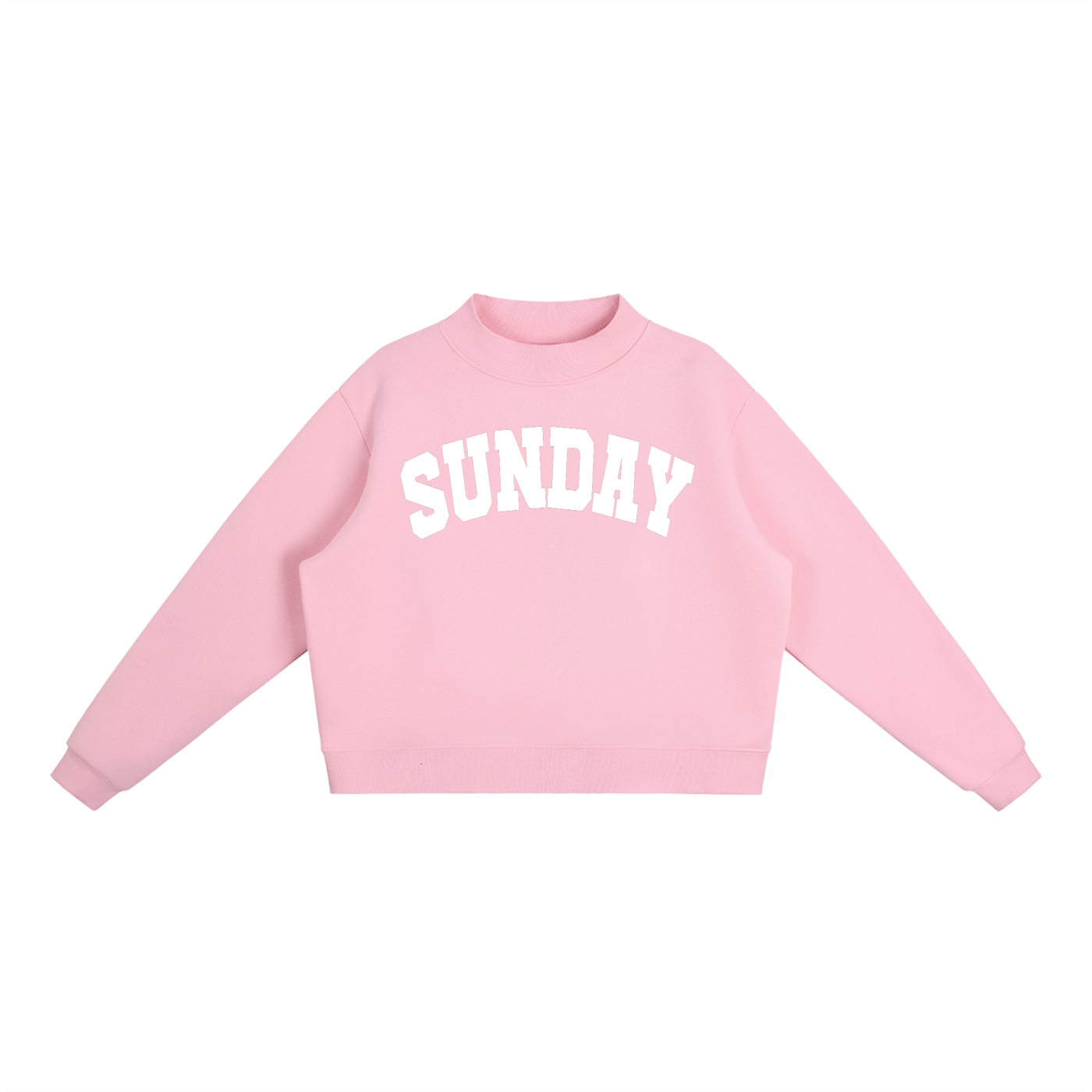 Sunday  Mock Neck Crew Sweatshirt