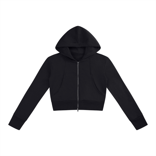 The Romana Crop Full Zip Hoodie